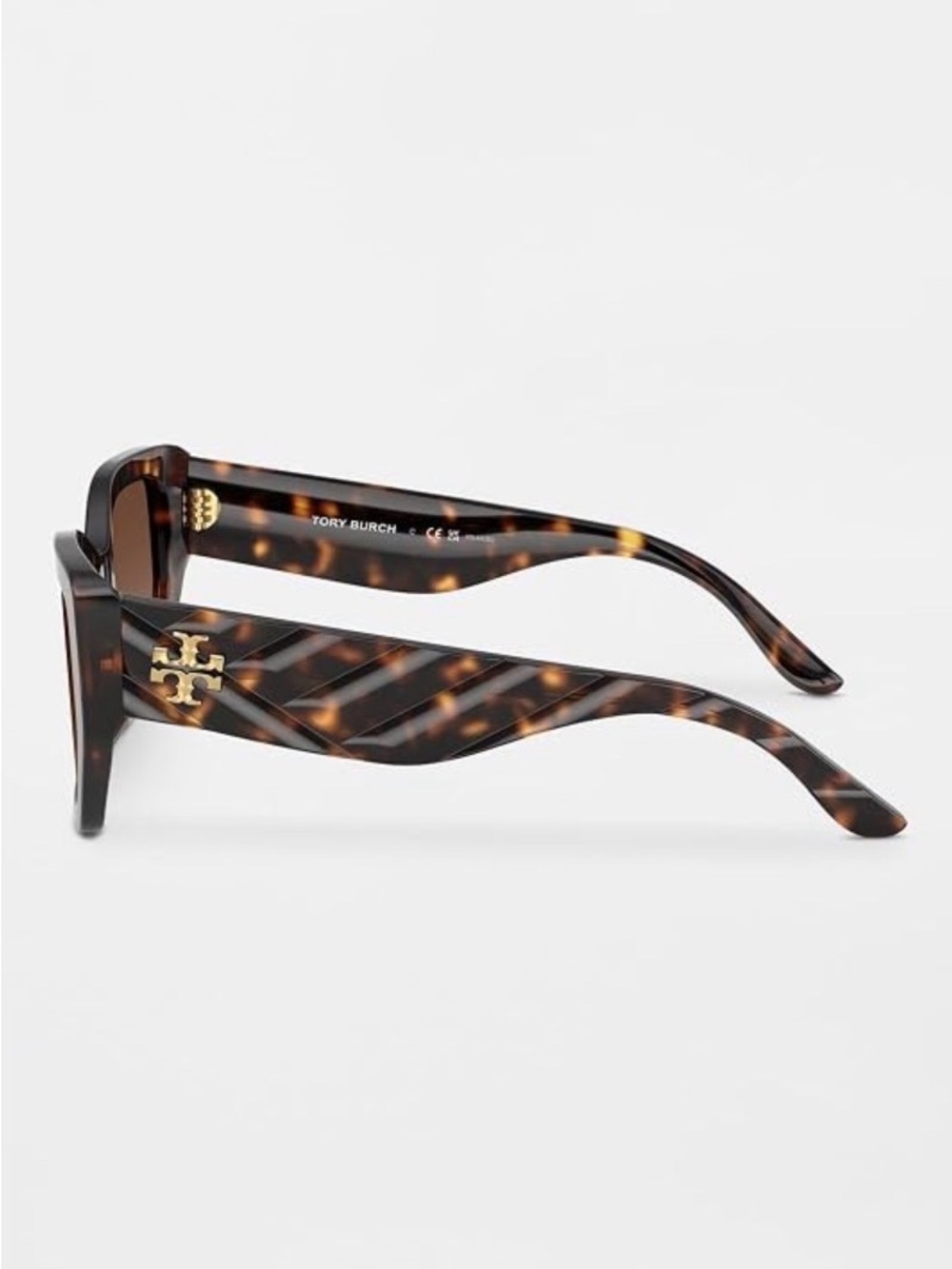 Tory Burch Tortoiseshell Brown Cat-Eye Sunglasses - Picture 2 of 8